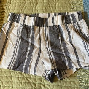 Striped Cotton Shorts